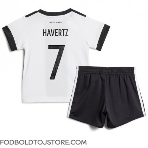 Tyskland Kai Havertz #7 Hjemmebanesæt Børn VM 2022 Kortærmet (+ Korte bukser)